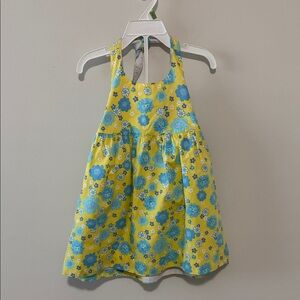 Lilly Pulitzer Floral Yellow and Blue Kids Dress 4T